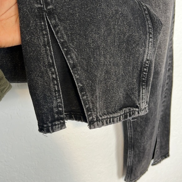Free People Slit Front High Rise Straight Leg Jeans - Picture 7 of 13
